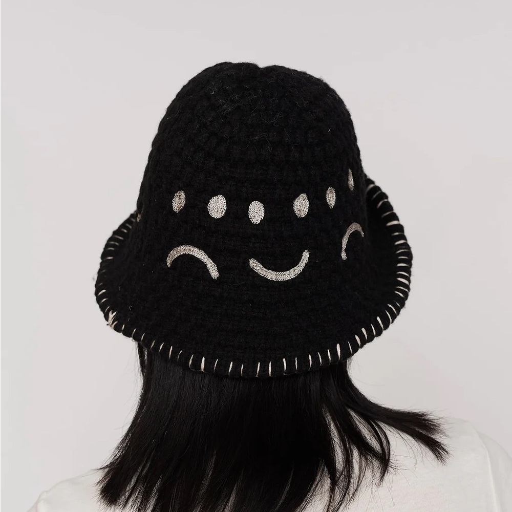 LAZY OAF Happy Sad Crochet Style Hat